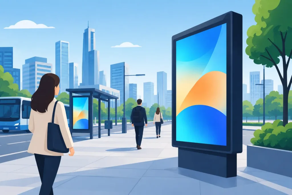 Zukunft der digitalen Außenwerbung im Einsatz